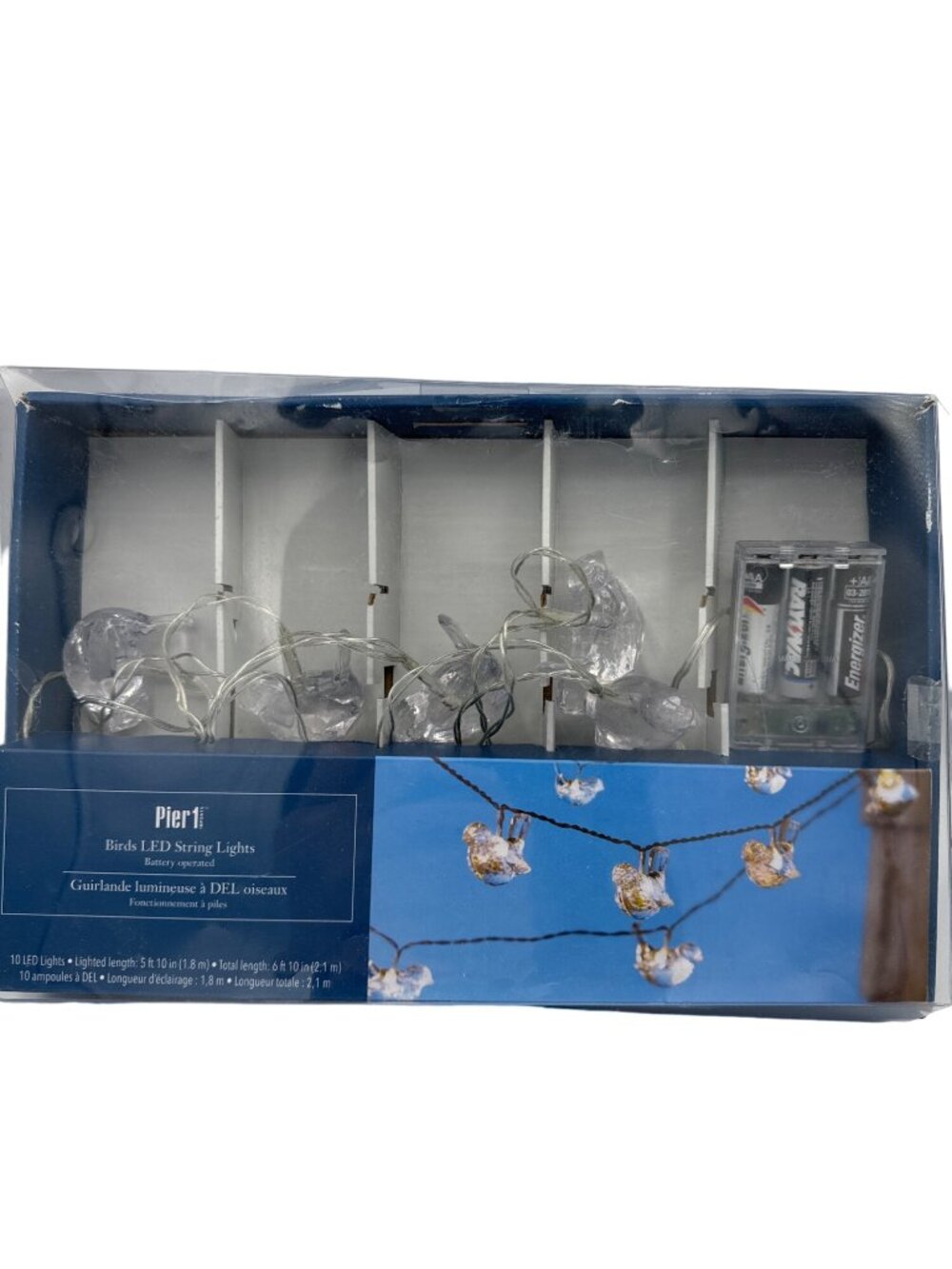 Pier One Birds LED  String Lights 10 LED Lights Battery Operated